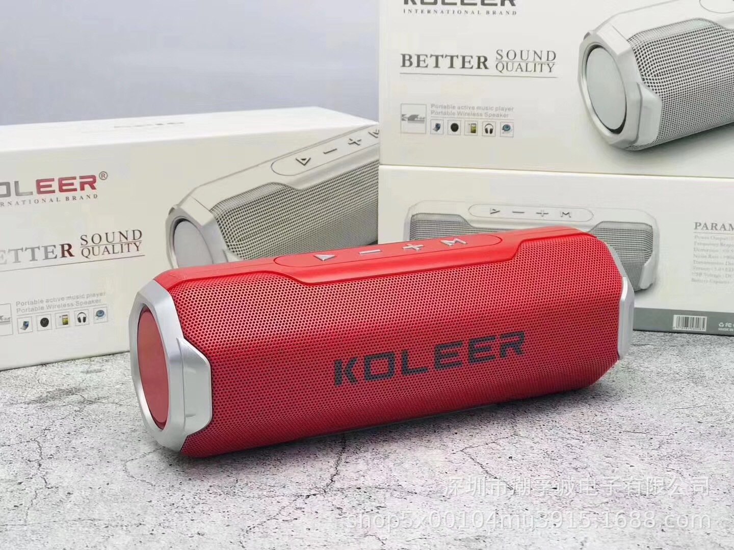 KOLEER S218 Stereo Sound Outdoor Portable Bluetooth Speaker - Image 3